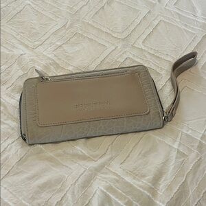 Reaction Kenneth Cole Taupe Wristlet Clutch